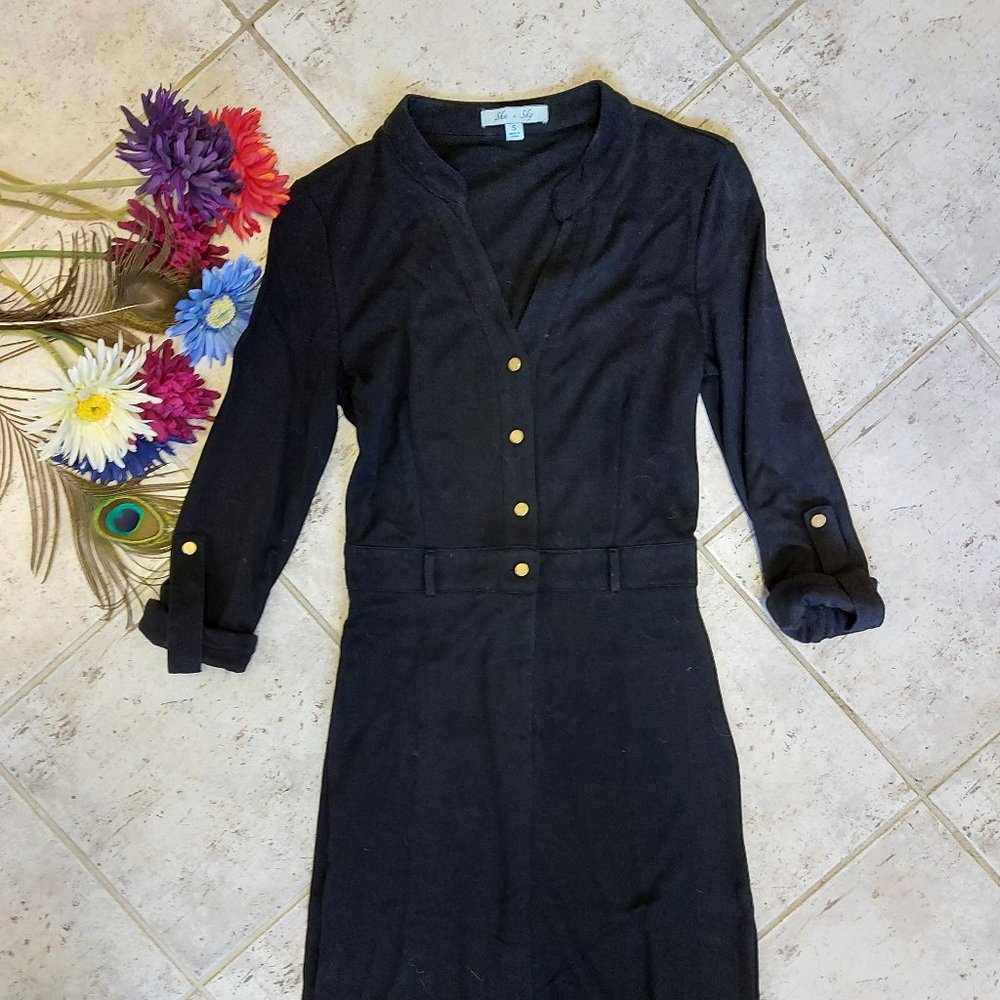 Black cotton dress